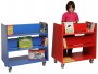 Charlton Book Trolley - Red and Blue